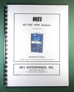 MFJ 259C SWR Analyzer Instruction Manual: w/Clear Protective Covers! - Picture 1 of 1