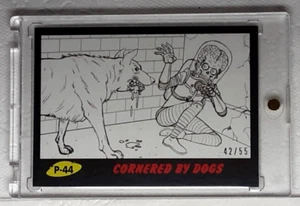 2017 Mars Attack's The Revenge Black Card P44 CORNERED BY DOGS - Picture 1 of 2