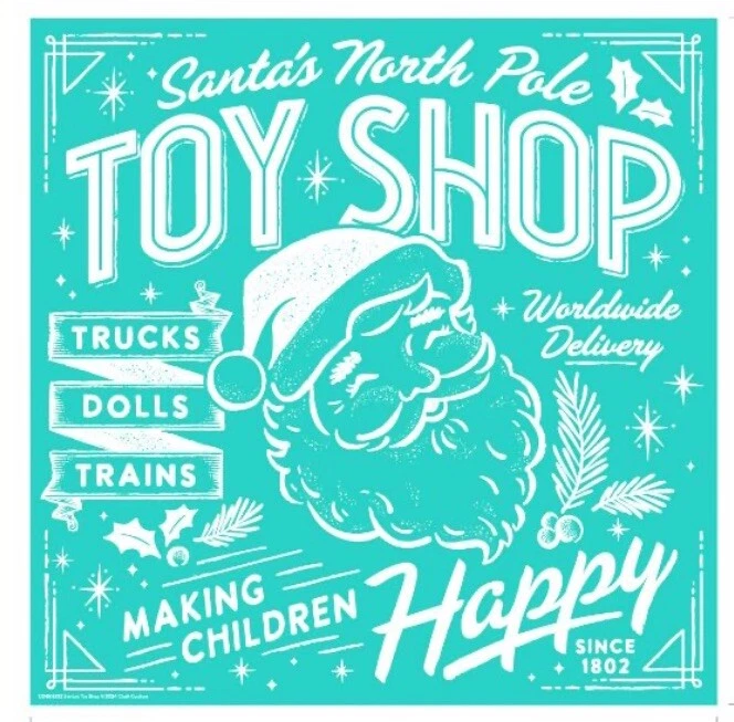 NEW “Santa’s Toy Shop” Chalk Couture Chalk Transfer Stencil Size D RETIRED - Image 1 of 1