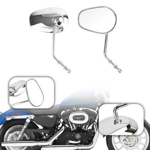Side Mirrors For Harley Sportster XL883 1200 Softail Street Road Glide Fat Boy