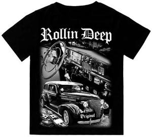 Rollin Deep Low Rider Bomb Cruising T-Shirt Print On Shaka Wear Heavyweight Tee - Picture 1 of 7