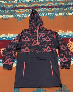 Vintageš„ NIKE ACG Tribal Windbreaker Pullover Lightweight Sz L Men's Anthracite - Picture 1 of 9