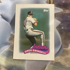 GREG SWINDELL - 1989 TOPPS MAJOR LEAGUE LEADERS MINIS - #52 - CLEVELAND INDIANS