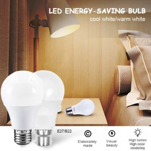 E27 B22 LED Bulb 7W9W12W15W18W 6X10X Bayonet Screw Globe Light 240V Warm White - Picture 1 of 20