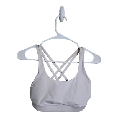 Lululemon Bra Women 4 White Sports Athleisure Crossfit Sportswear Crossfit Gym  - Image 1 of 4