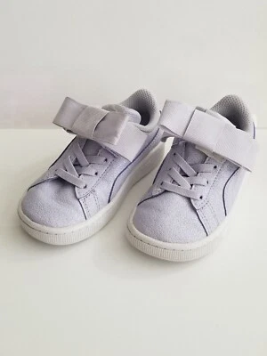 Zapatillas Puma Niñas Pequeñas Vikky V2 Cinta Brillo Zapatos Púrpura BRILLO Arco Talla 7C Foto 1 de 4