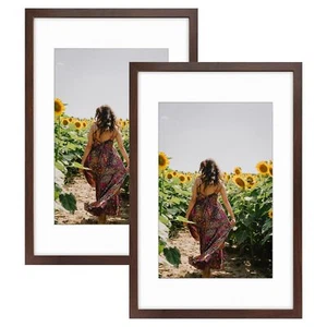 16x24 Picture Frame Display 12x18 with Mat Horizontal Vertical Wall Poster Frame - Picture 1 of 9