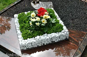 80x80x10 Grabumrandung Grabeinfassung Urnengrab Einfassung Urnenumrandung Metall - Bild 1 von 5