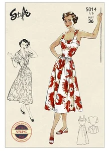 1940s Sun Dress and Bolero Dress Sewing Pattern Bust 36 - Picture 1 of 3