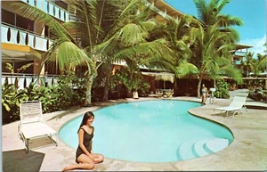 Postcard HI - Hotel King Kamehameha, Kona Coast - woman by swimming pool - Picture 1 of 2