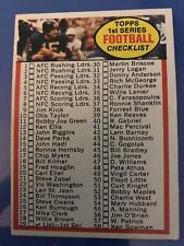 1972 Topps Football #29 1st Series Checklist (Card #’s 1 - 132) (Copy 2/3)