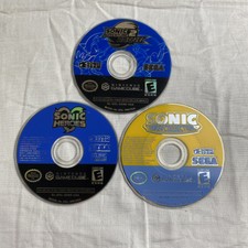 Lot of 3 Sonic Gamecube Games Sonic Heroes, Mega Collection, Adventure 2 Battle