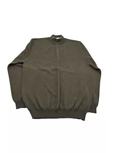 Vintage Bachrach Men's Medium Sweater Dark Green Pullover Wool Made in Italy - Picture 1 of 5
