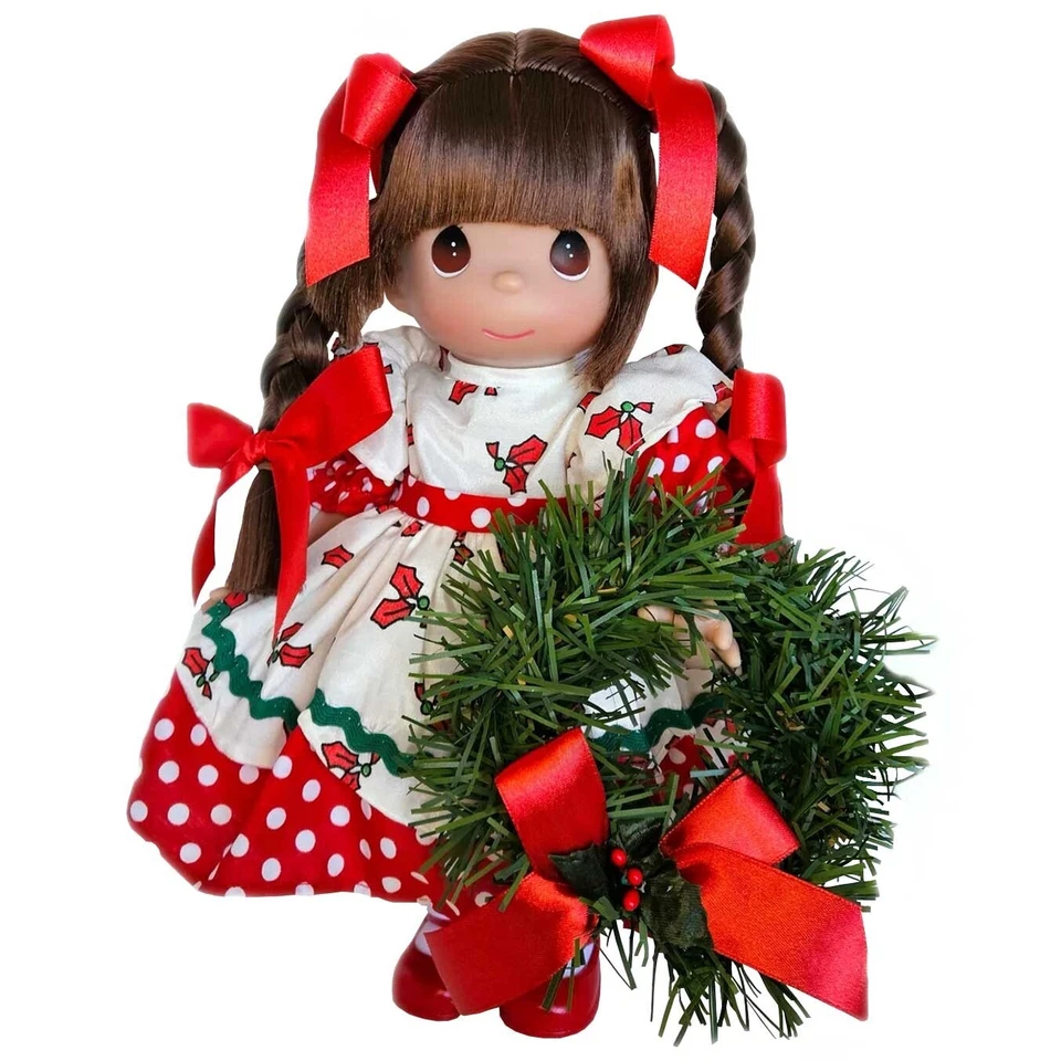 Muñeca de Navidad Precious Moments Oh My Holly con corona fabricante de muñecas 12 pulgadas 7040 Foto 1 de 1