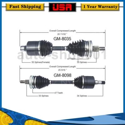 TrakMotive Front Driver Passenger Side CV Axle Joint For Buick Regal 1990 1989 - Image 1 of 3