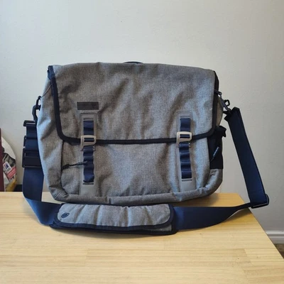 Timbuk2 Grey Blue Canvas Messenger Bag - Image 1 of 4