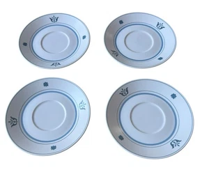 Noritake Progression China Blue Haven 9004 Untertassen Teller 6" 4er Set Japan - Bild 1 von 10