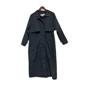Giacca impermeabile lunga donna LL Bean nero capospalla lunghezza intera - Foto 1 di 22