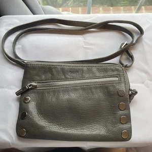 Hammitt Nash Small Crossbody Convertable Bag Wristlet Gray Leather Bag Purse - Picture 1 of 17