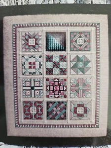 The Nutmeg Needle PATCHWORK PIECES 12 Block Counted Cross Stitch Pattern - Picture 1 of 4
