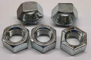 x5 Stück M24 Muttern Stahl Sechskant BZP Muttern Klasse 8 SAE 1010 gefast 24mm Sechskantmuttern - Bild 1 von 4