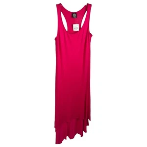 Bobeau Maxi Dress S Pink Boho Festival Y2K Jersey Knit Scoop Neck Sleeveless NWT - Picture 1 of 7