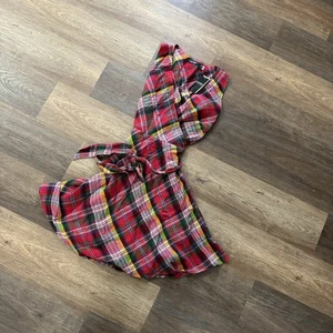 Lauren Ralph Lauren rosa bunt kariert Crinkle Baumwolle ärmelloses Kleid Größe 2 neu mit Etikett - Bild 1 von 10