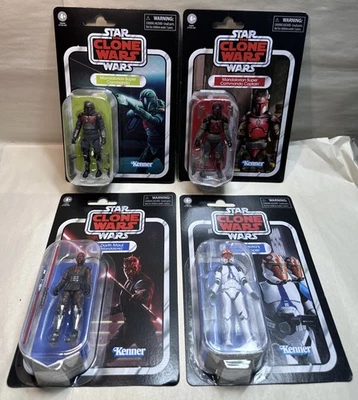 Star Wars Colección Vintage Clone Wars Mandalorian Lote De 4 Figuras 3.75” Nuevo Foto 1 de 4