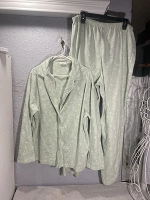 Conjunto de pijama Secret Treasures para mujer 2X ropa de dormir con cuello verde menta otoño Foto 1 de 4