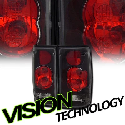 Luces traseras Altezza negras transparentes para camioneta Toyota Hilux 89-95 Ks Foto 1 de 2