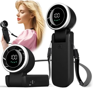Portable Handheld Turbo Fan, 100 Gear Wind, 3-IN-1 Handheld Mini Fan Foldable... - Picture 1 of 8