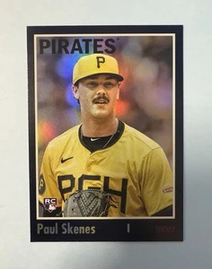 2024 Topps Archives Paul Skenes RC Black Foil Holo Parallel Pirates #200 Rookie - Imagen 1 de 2