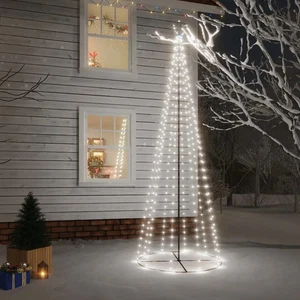 Albero di Natale a Cono Bianco Freddo 310 LED 100x300 cm 099home - Foto 1 di 1