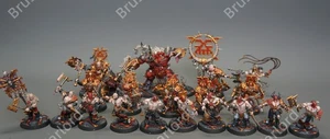 Warhammer AOS Start Khorne Bloodbound Goreblade Warband Khorne Skulltaker vernice - Foto 1 di 24