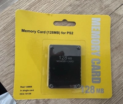 ✅ MEMORY CARD 128 MB PLAYSTATION 2 NERA 💎 NUOVO SIGILLATO ⚡️PS2 New 🤩 - Immagine 1 di 2