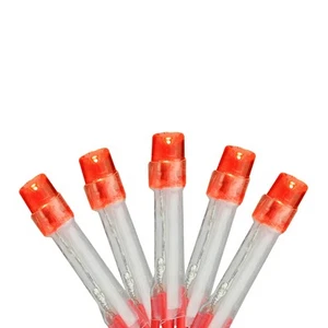 Brite Star 15 B/O Red/Orange Micro LED Christmas Lights - 4.8 ft Red Wire - Picture 1 of 2