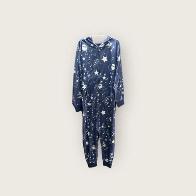 Pijama de una pieza de vellón Torrid 3/4 3X 4X con capucha traje de unión estrellas galaxia Foto 1 de 4