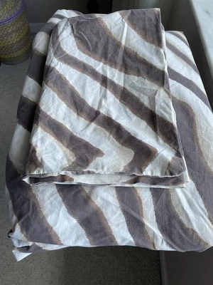 Ralph Lauren Zanzíbar Cebra Safari Sábana Plana Queen Con 1 Funda de Almohada **Leer Foto 1 de 4