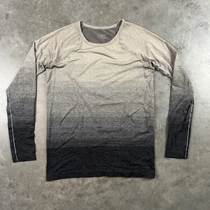 Brooks Running Shirt Womens Medium Gray Long Sleeve Stretch Quick Dry Workout - Picture 1 of 18