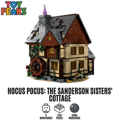 NEW Hocus Pocus The Sanderson Sisters Cottage Building Blocks Toy Set 2316 PCS