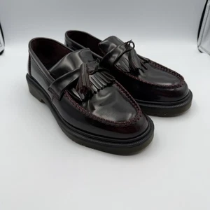 Dr. Martens Adrian Tassel Halbschuhe Größe 7 M US 8 L US Burgundy Y10666 Unisex - Bild 1 von 5