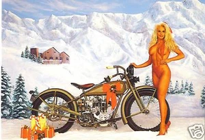 Biglietti di auguri di Natale in moto con grafica Harley Davidson DP-56 - Foto 1 di 4