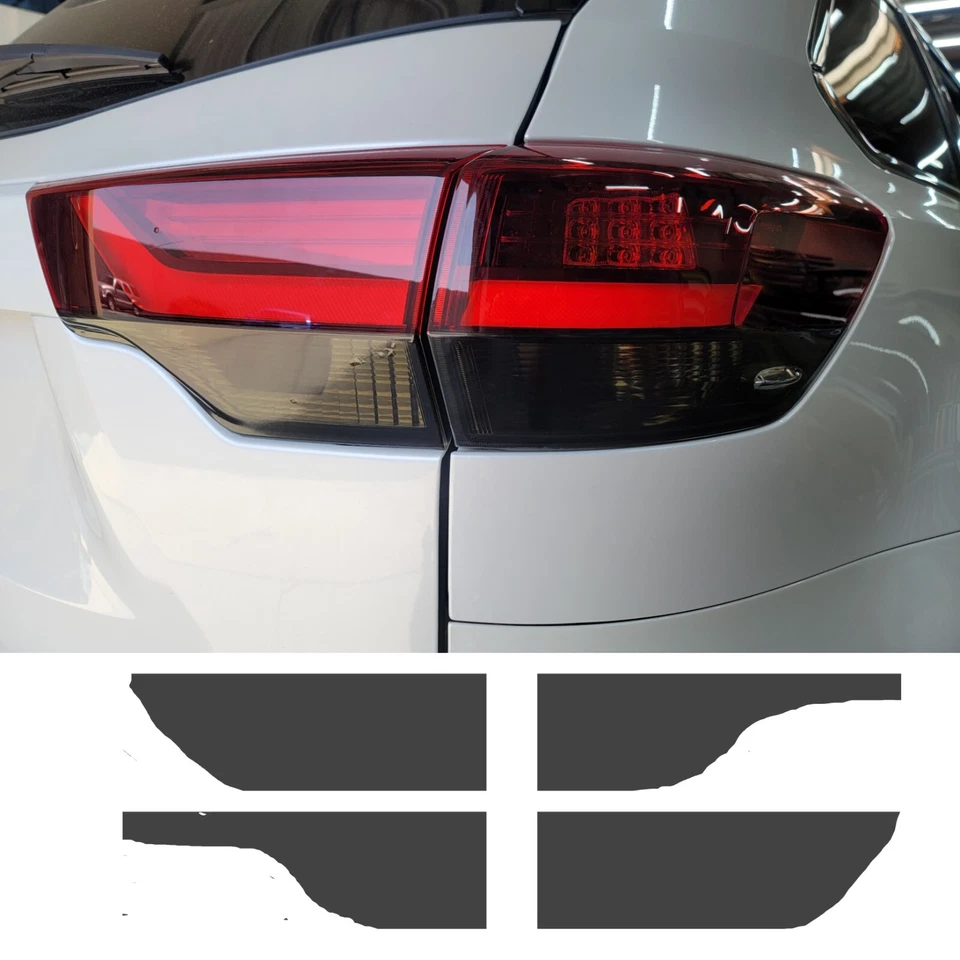 SMOKED Tail Light Overlays Tint Vinyl Covers (Fits: 2020-2024 TOYOTA HIGHLANDER) - Image 1 of 1
