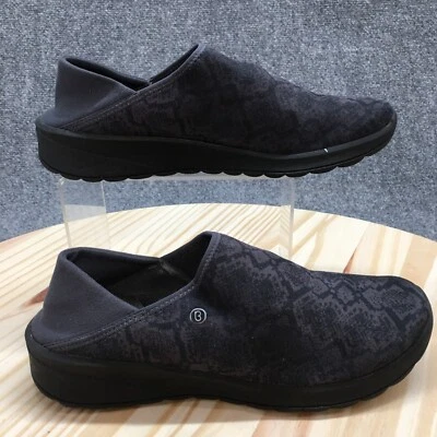 Bzees 鞋女式 9.5 M Get Away 骡子灰色面料懒人鞋舒适低帮 — 第 1/4 张图片