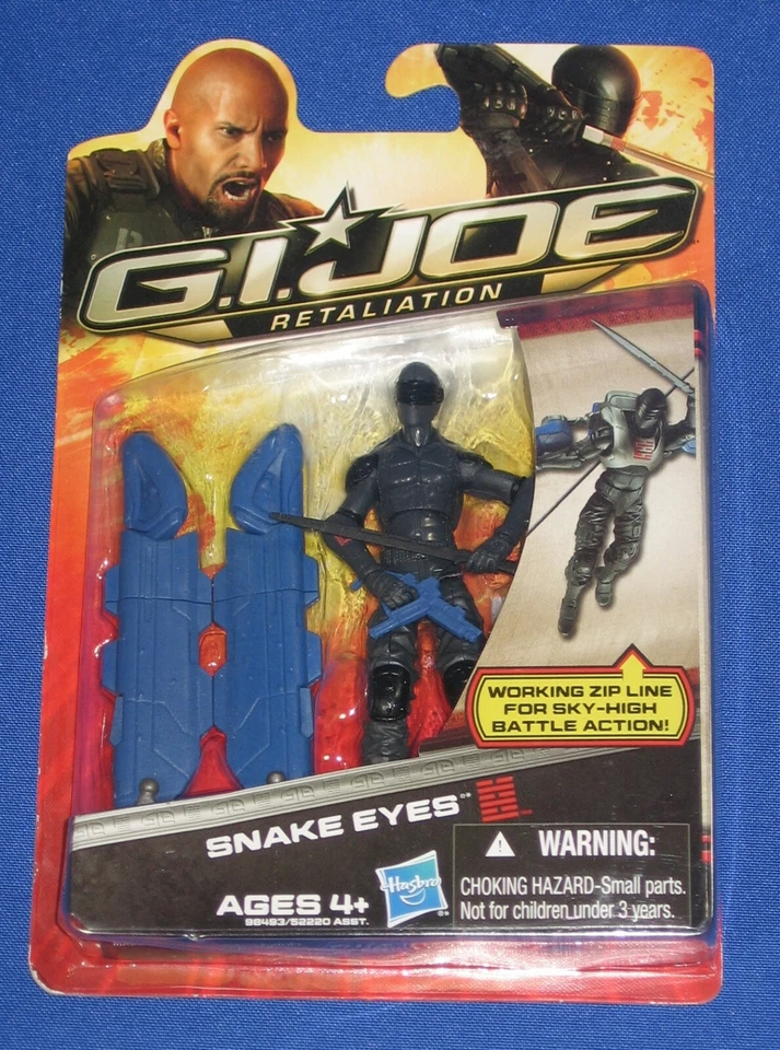 Gi Joe Snake Eyes 4 Inch Figure 2012 Retaliation Hasbro Ninja Zip Cobra A95