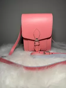 Zatchels Shoulder Bag Leather PASTEL PINK Solid Color - Picture 1 of 5