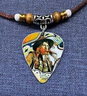 Waylon Jennings Tribute Aluminum Guitar Pick Necklace