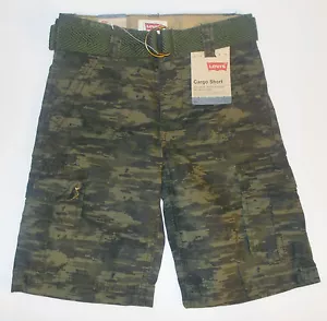 Levi's Boys Camouflage Belted Cargo Shorts Sizes 4, 6, 7 and 7X NWT - Picture 1 of 2