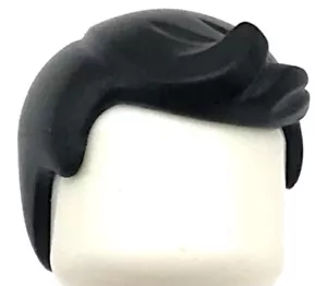 Lego New Black Minifigure Hair Male Smooth Spiked Bangs Pieces - Picture 1 of 1