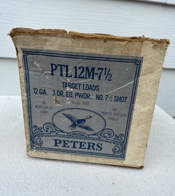 vintage peters shotgun shell Advertising Empty Box Cardboard Case Target Load - Image 1 of 4